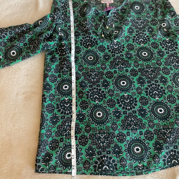 Juicy Couture Tie Front Floral Blouse - Size 4 - Picture 9 of 10